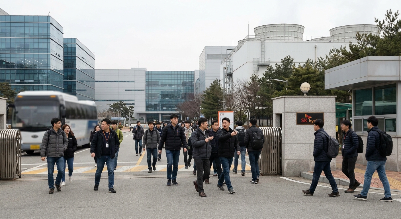 SK하이닉스 사옥 및 반도체 산업 현장